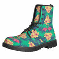 Hawaii Tropical Paradise Pattern Print Lace-Up Boots