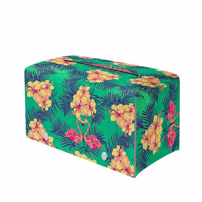 Hawaii Tropical Paradise Pattern Print Leather Tissue Box Cover