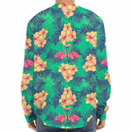 Hawaii Tropical Paradise Pattern Print Long Sleeve Baseball Jersey