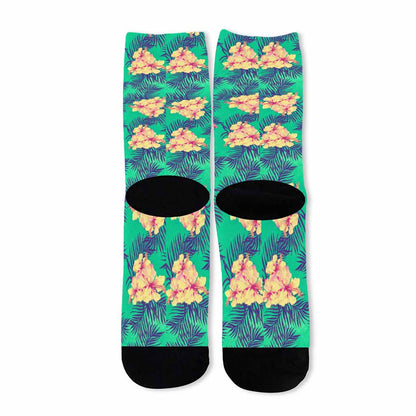 Hawaii Tropical Paradise Pattern Print Long Socks