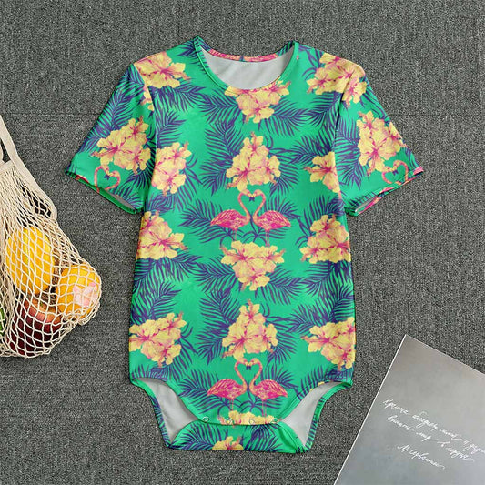 Hawaii Tropical Paradise Pattern Print Men's Bodysuit
