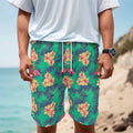 Hawaii Tropical Paradise Pattern Print Men's Cargo Shorts