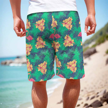 Hawaii Tropical Paradise Pattern Print Men's Cargo Shorts