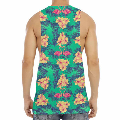 Hawaii Tropical Paradise Pattern Print Men's Muscle Tank Top