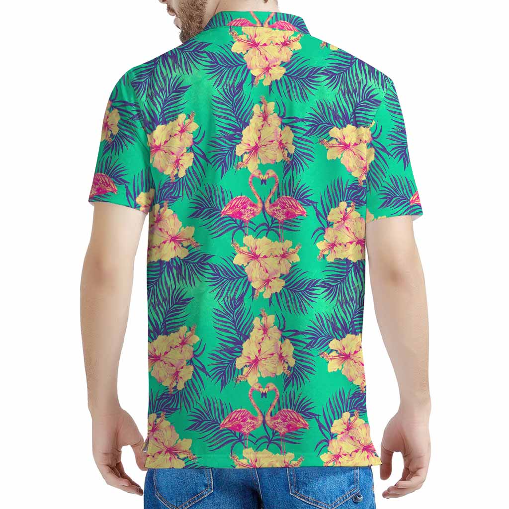 Hawaii Tropical Paradise Pattern Print Men's Polo Shirt