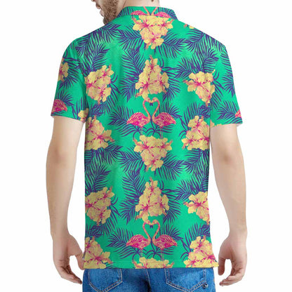 Hawaii Tropical Paradise Pattern Print Men's Polo Shirt