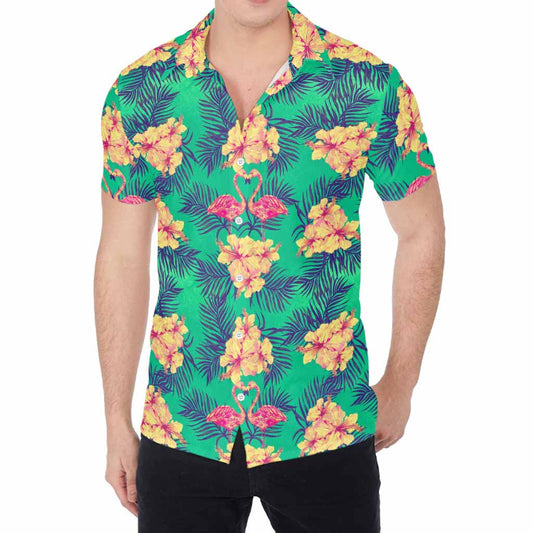 Hawaii Tropical Paradise Pattern Print Men's Shirt