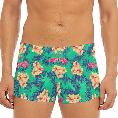 Hawaii Tropical Paradise Pattern Print Men's Short Boxer Briefs