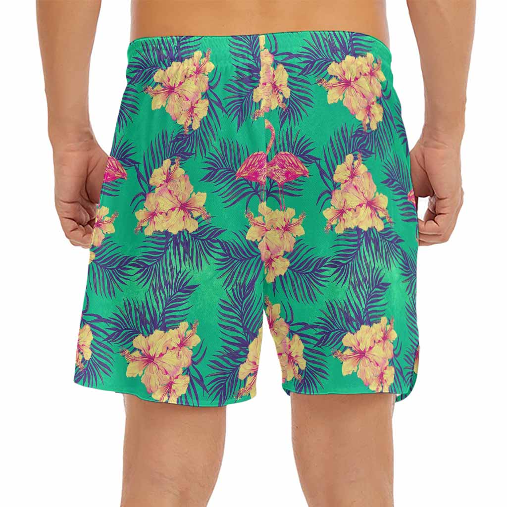 Hawaii Tropical Paradise Pattern Print Men's Split Running Shorts