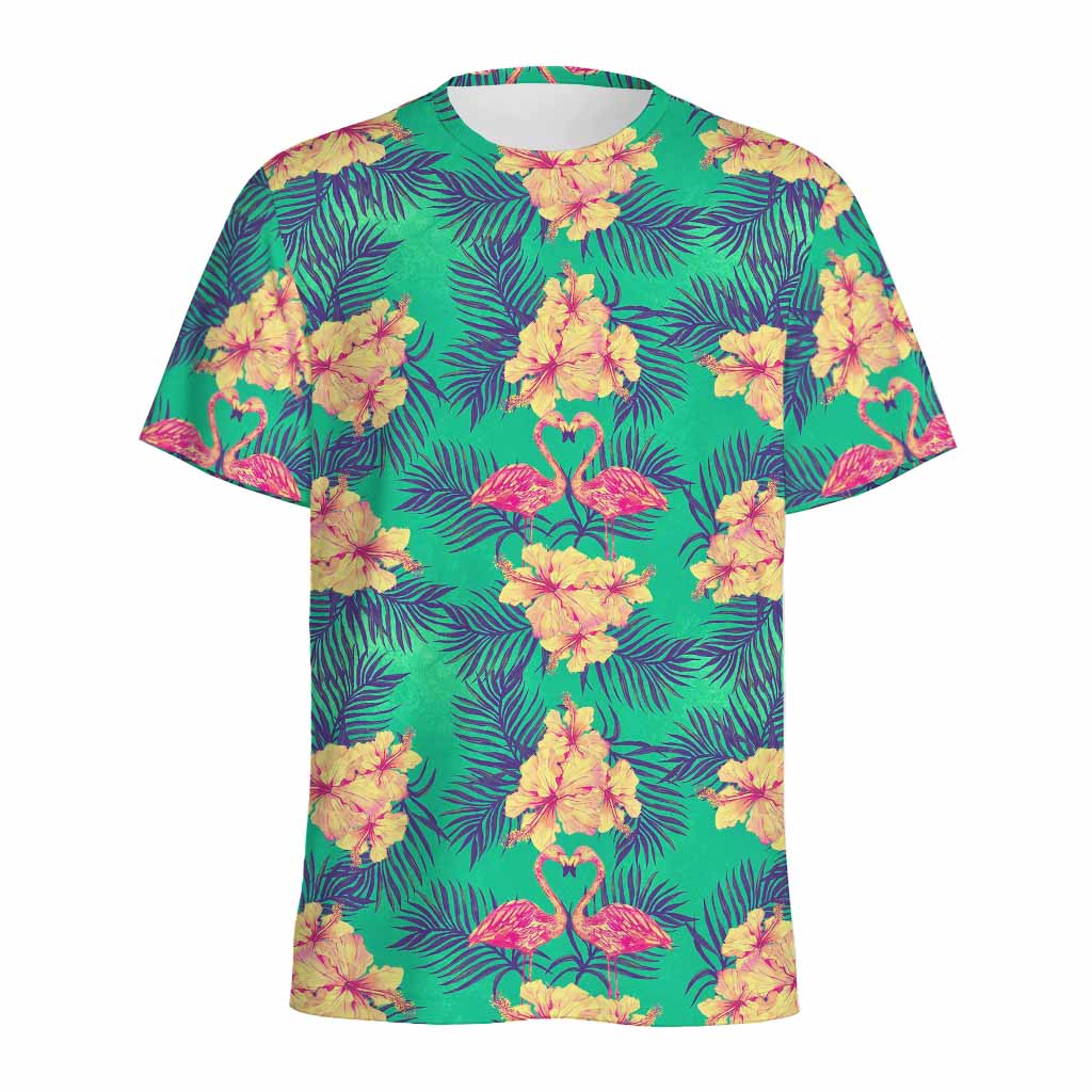 Hawaii Tropical Paradise Pattern Print Men's Sports T-Shirt