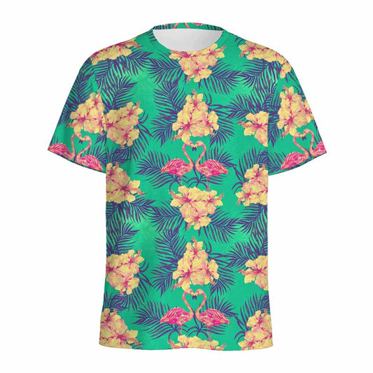 Hawaii Tropical Paradise Pattern Print Men's Sports T-Shirt