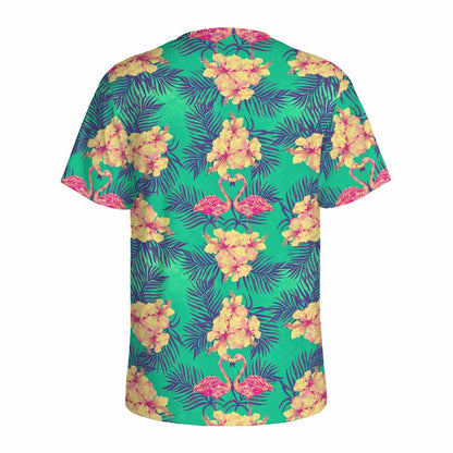 Hawaii Tropical Paradise Pattern Print Men's Sports T-Shirt