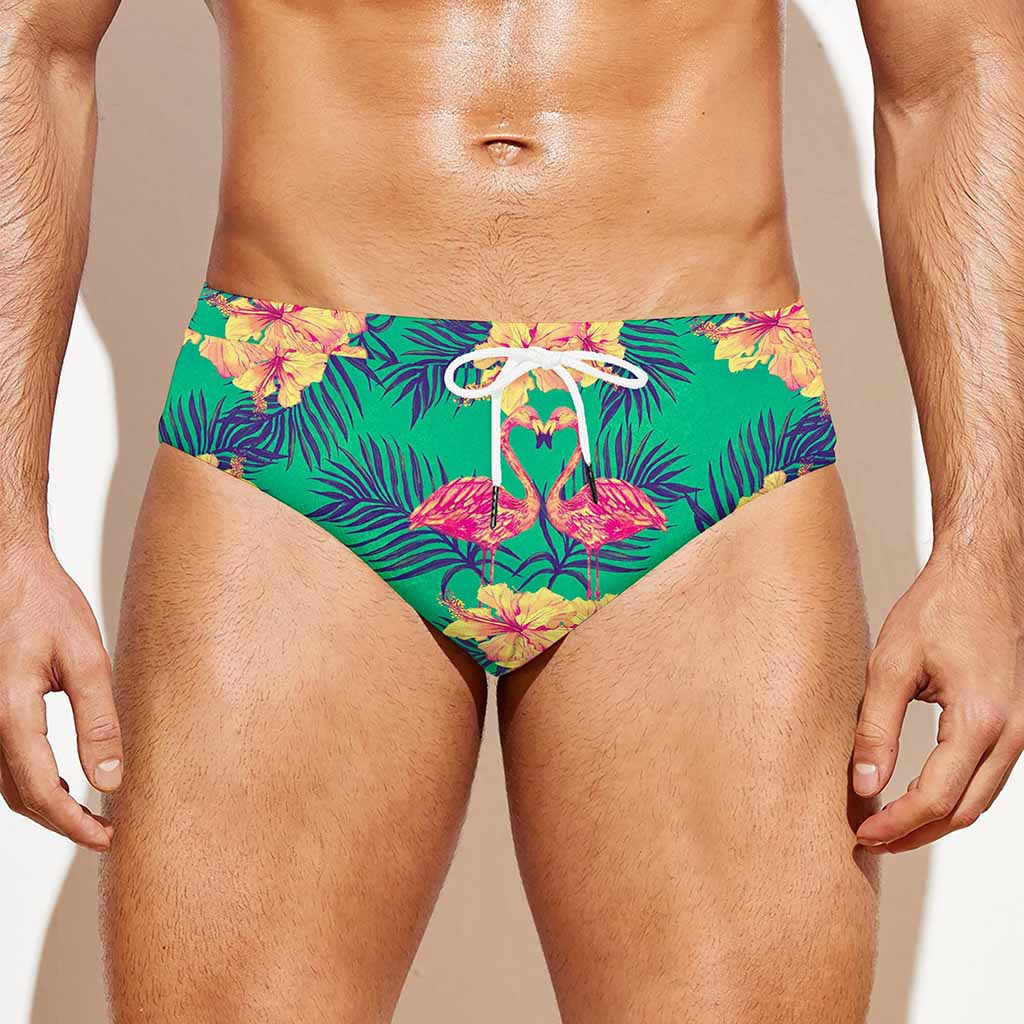 Hawaii Tropical Paradise Pattern Print Men's Swim Briefs
