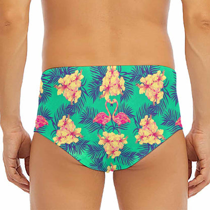 Hawaii Tropical Paradise Pattern Print Men's Triangle Swim Briefs