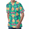 Hawaii Tropical Paradise Pattern Print Men's Velvet T-Shirt