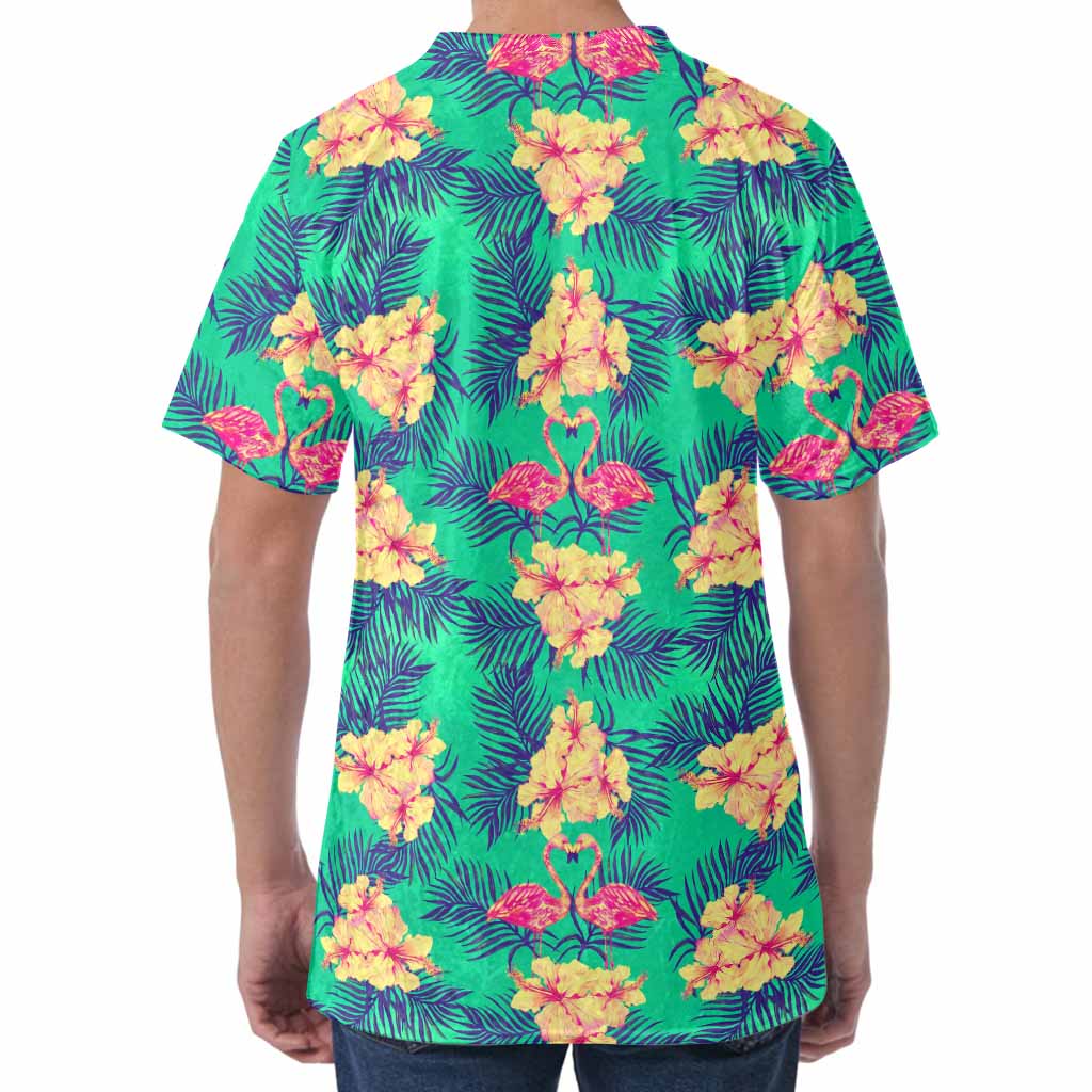 Hawaii Tropical Paradise Pattern Print Men's Velvet T-Shirt
