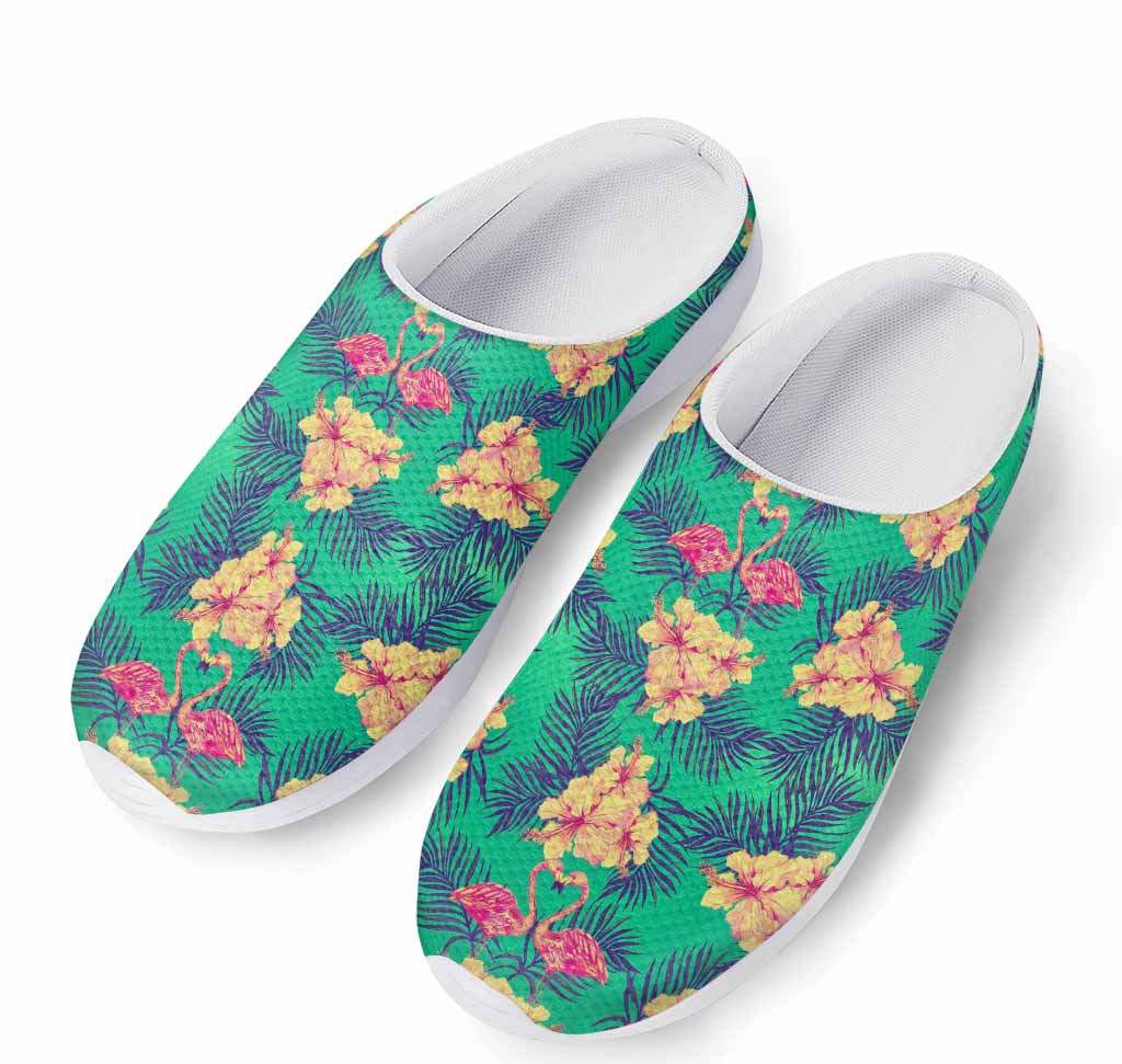 Hawaii Tropical Paradise Pattern Print Mesh Casual Shoes