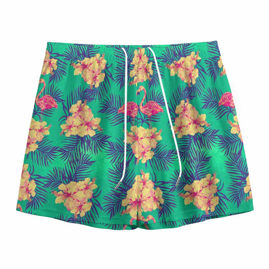 Hawaii Tropical Paradise Pattern Print Mesh Shorts
