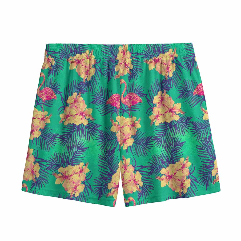 Hawaii Tropical Paradise Pattern Print Mesh Shorts