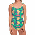 Hawaii Tropical Paradise Pattern Print One Piece Swimsuit