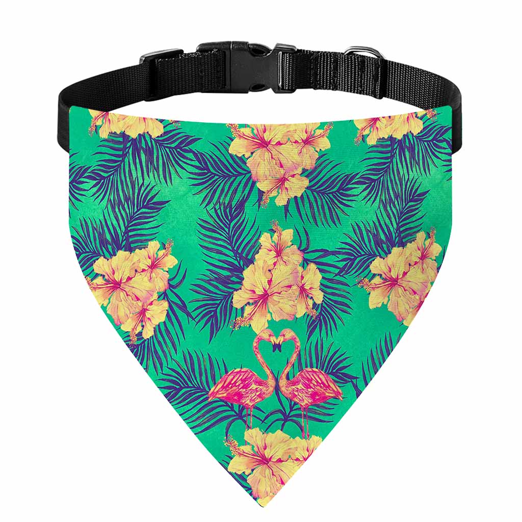 Hawaii Tropical Paradise Pattern Print Over The Collar Dog Bandana