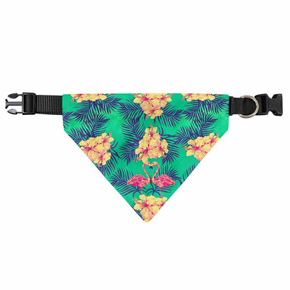 Hawaii Tropical Paradise Pattern Print Over The Collar Dog Bandana