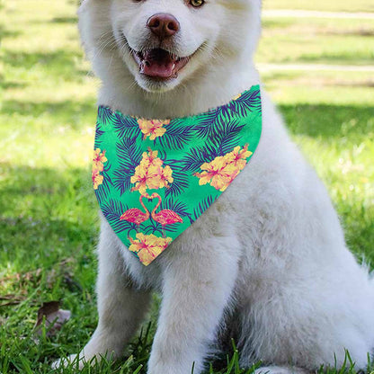 Hawaii Tropical Paradise Pattern Print Over The Collar Dog Bandana