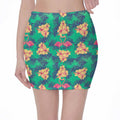 Hawaii Tropical Paradise Pattern Print Pencil Mini Skirt