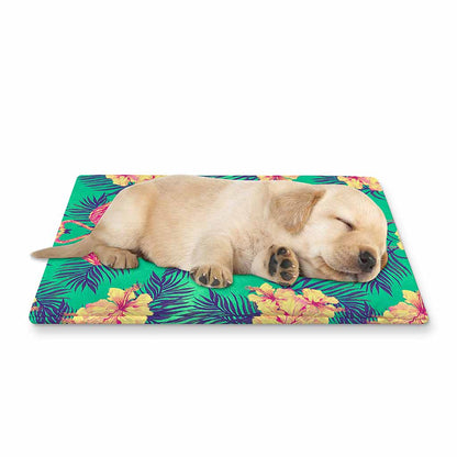 Hawaii Tropical Paradise Pattern Print Pet Cooling Mat Cover