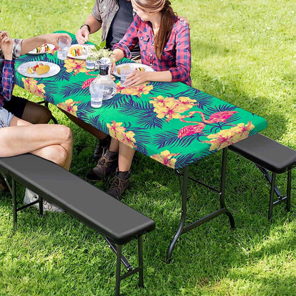 Hawaii Tropical Paradise Pattern Print Picnic Table Cover