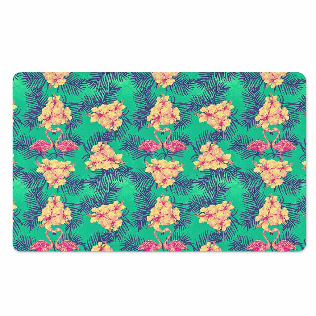 Hawaii Tropical Paradise Pattern Print Polyester Doormat