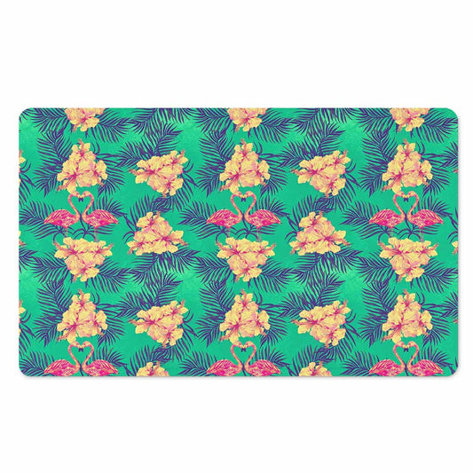 Hawaii Tropical Paradise Pattern Print Polyester Doormat