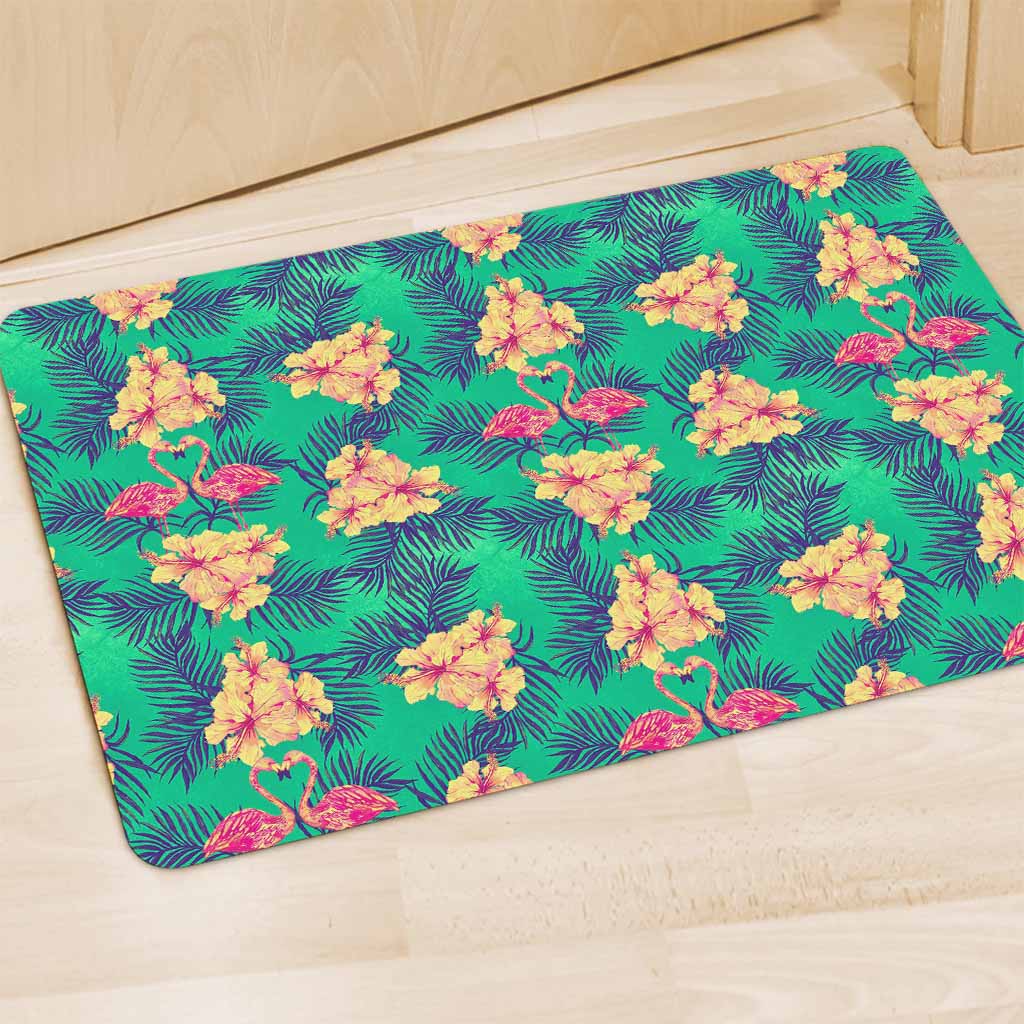Hawaii Tropical Paradise Pattern Print Polyester Doormat