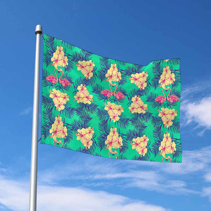 Hawaii Tropical Paradise Pattern Print Polyester Flag
