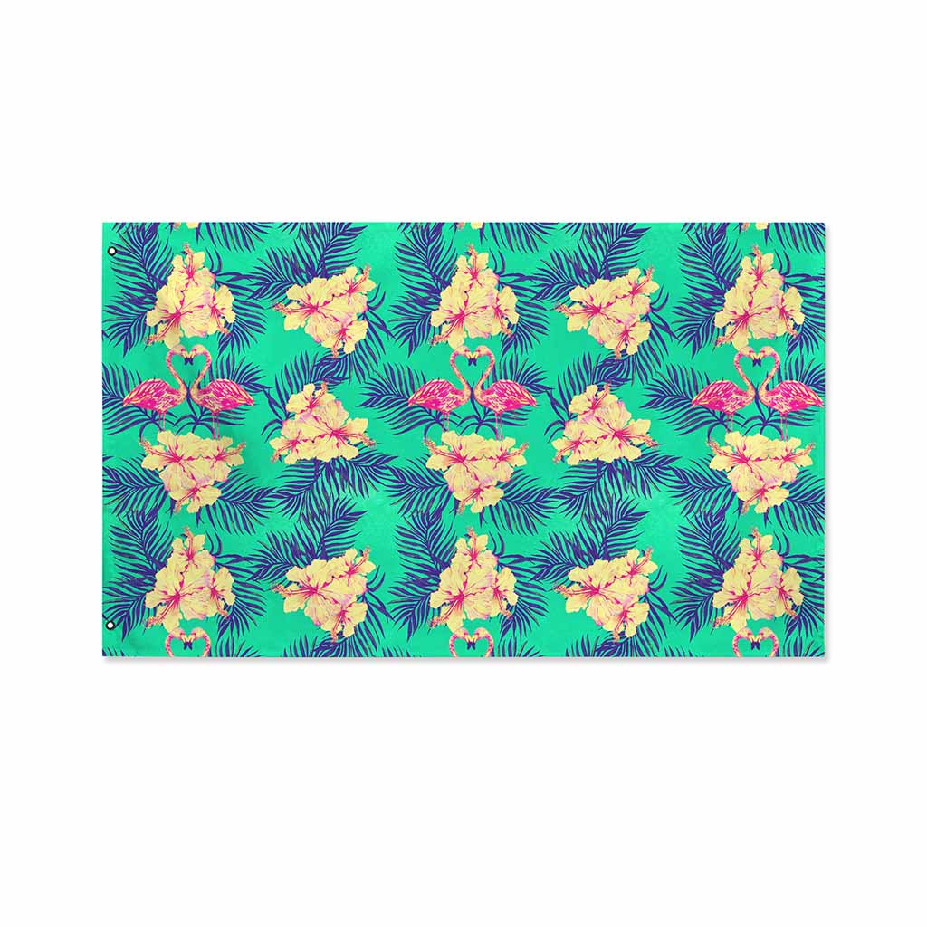 Hawaii Tropical Paradise Pattern Print Polyester Flag