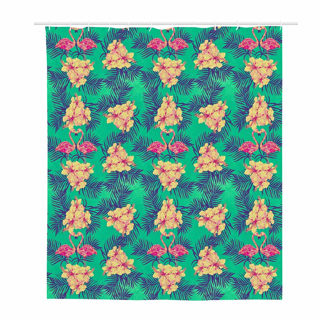 Hawaii Tropical Paradise Pattern Print Polyester Shower Curtain