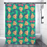 Hawaii Tropical Paradise Pattern Print Premium Shower Curtain