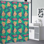 Hawaii Tropical Paradise Pattern Print Premium Shower Curtain