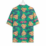 Hawaii Tropical Paradise Pattern Print Rayon Hawaiian Shirt