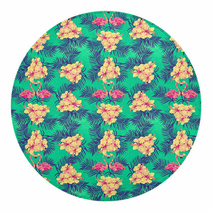 Hawaii Tropical Paradise Pattern Print Round Blanket