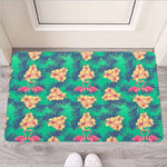 Hawaii Tropical Paradise Pattern Print Rubber Doormat