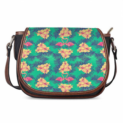 Hawaii Tropical Paradise Pattern Print Saddle Bag