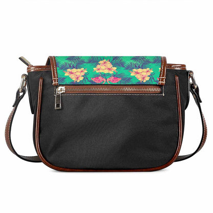 Hawaii Tropical Paradise Pattern Print Saddle Bag