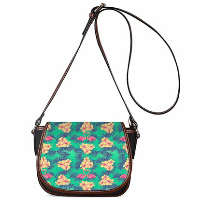 Hawaii Tropical Paradise Pattern Print Saddle Bag