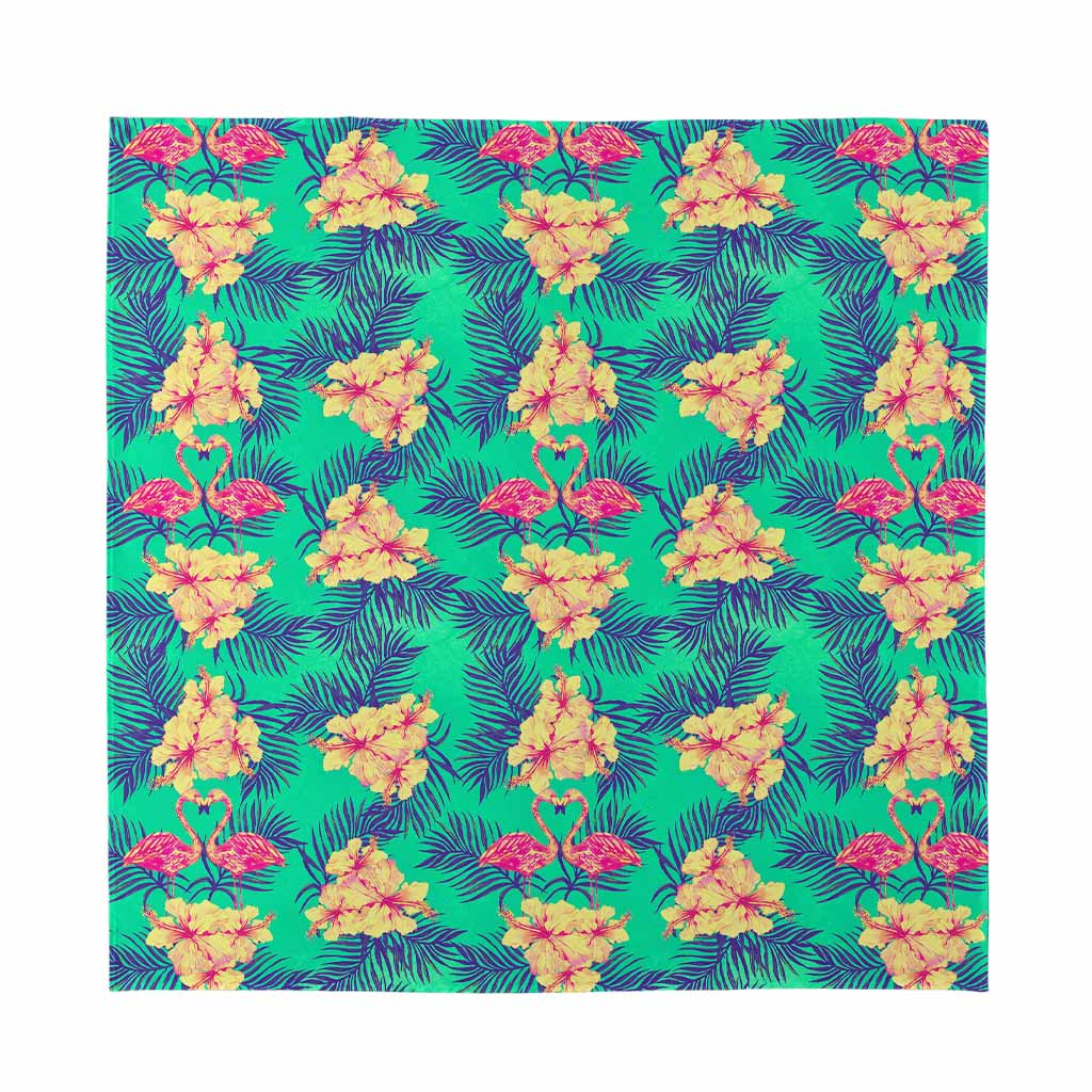 Hawaii Tropical Paradise Pattern Print Silk Bandana