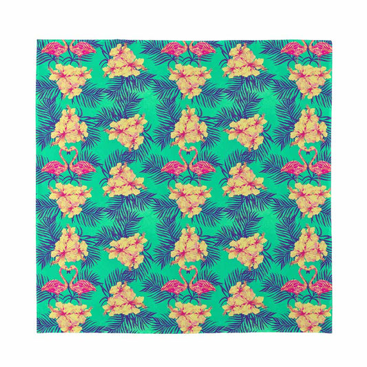 Hawaii Tropical Paradise Pattern Print Silk Bandana