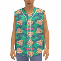 Hawaii Tropical Paradise Pattern Print Sleeveless Baseball Jersey