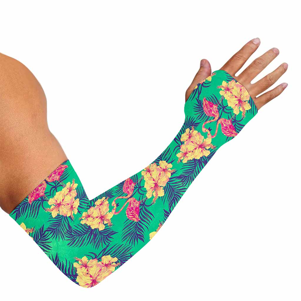 Hawaii Tropical Paradise Pattern Print Sun Protection Arm Sleeves
