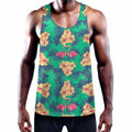 Hawaii Tropical Paradise Pattern Print Men's Workout Tank Top