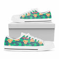 Hawaii Tropical Paradise Pattern Print White Low Top Sneakers